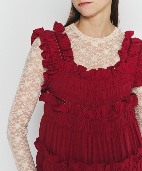 ギャザーキャミフリルワンピース（ワンピース）｜PERNA（ペルナ）の