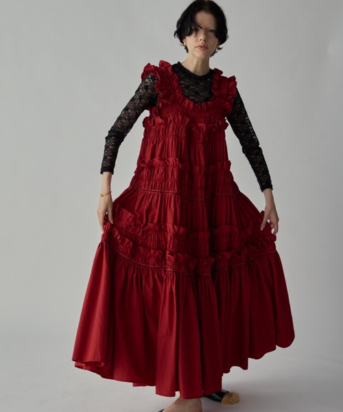 ギャザーキャミフリルワンピース（ワンピース）｜PERNA（ペルナ）の