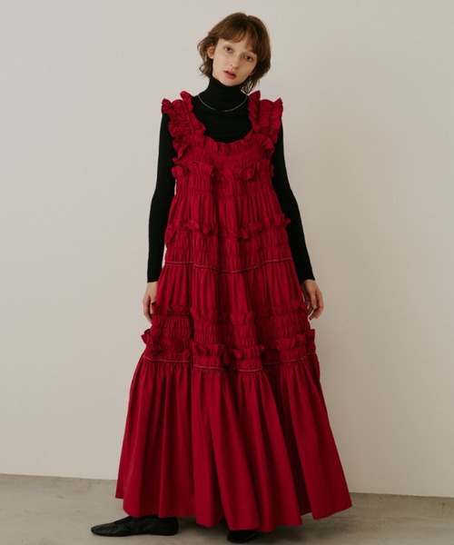 ギャザーキャミフリルワンピース（ワンピース）｜PERNA（ペルナ）の