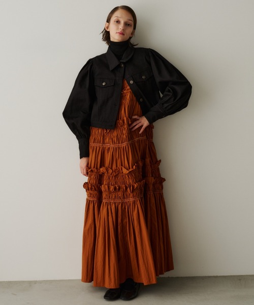 ギャザーキャミフリルワンピース（ワンピース）｜PERNA（ペルナ）の