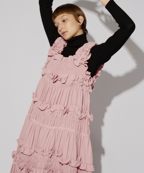 ギャザーキャミフリルワンピース（ワンピース）｜PERNA（ペルナ）の