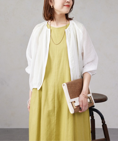 Chez toi（シェトワ）の「裾ドロストシアーブルゾン（ブルゾン・レディース・オフホワイト/ブラック/ライトグレー/キャメル・FREE）」の5枚目の写真