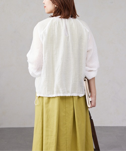 Chez toi（シェトワ）の「裾ドロストシアーブルゾン（ブルゾン・レディース・オフホワイト/ブラック/ライトグレー/キャメル・FREE）」の11枚目の写真