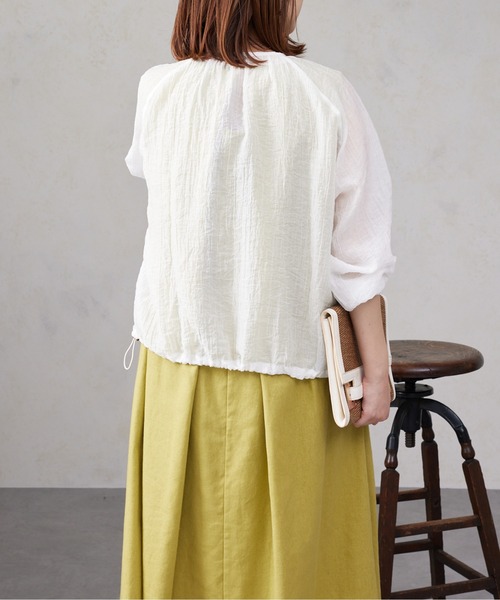 Chez toi（シェトワ）の「裾ドロストシアーブルゾン（ブルゾン・レディース・オフホワイト/ブラック/ライトグレー/キャメル・FREE）」の12枚目の写真