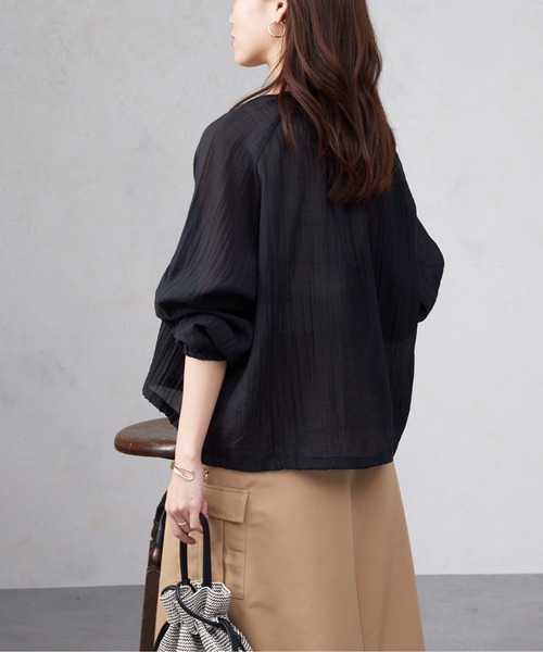 Chez toi（シェトワ）の「裾ドロストシアーブルゾン（ブルゾン・レディース・オフホワイト/ブラック/ライトグレー/キャメル・FREE）」の20枚目の写真