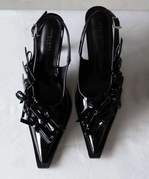 me+em select(ミームセレクト)の「※※【 2color 】メタリックリボンバレエコアミュール / metallic ribbon ballet core mules(パンプス・レディース・シルバー/ブラック・39/38/37/36)」の18枚目の写真