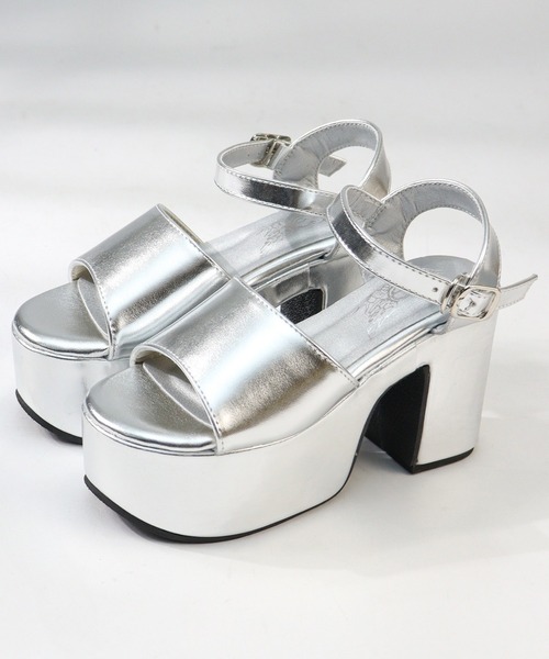 LOVEHUNTER(ラブハンター)の「厚底 アンクルストラップ サンダル (1686) /Love Hunter(サンダル・レディース・ブラック/ブラック系その他/ホワイト/シルバー/ブラック系その他2・S/M/L/LL)」の5枚目の写真