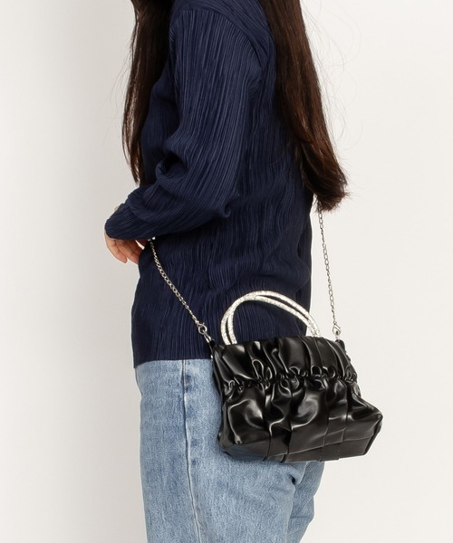 SVEC（シュベック）の「シャーリング ミニ ショルダーバッグ（ショルダーバッグ・レディース・グリーン/ピンク/パープル/ブラック・FREE）」の20枚目の写真