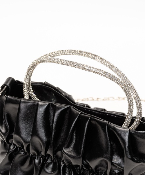 SVEC（シュベック）の「シャーリング ミニ ショルダーバッグ（ショルダーバッグ・レディース・グリーン/ピンク/パープル/ブラック・FREE）」の9枚目の写真