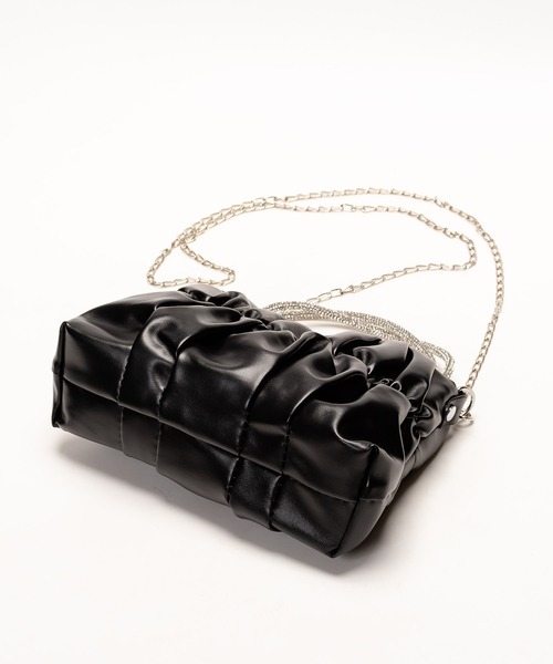 SVEC（シュベック）の「シャーリング ミニ ショルダーバッグ（ショルダーバッグ・レディース・グリーン/ピンク/パープル/ブラック・FREE）」の7枚目の写真