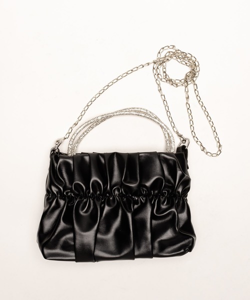 SVEC（シュベック）の「シャーリング ミニ ショルダーバッグ（ショルダーバッグ・レディース・グリーン/ピンク/パープル/ブラック・FREE）」の6枚目の写真