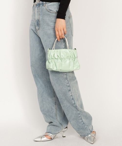 SVEC（シュベック）の「シャーリング ミニ ショルダーバッグ（ショルダーバッグ・レディース・グリーン/ピンク/パープル/ブラック・FREE）」の22枚目の写真