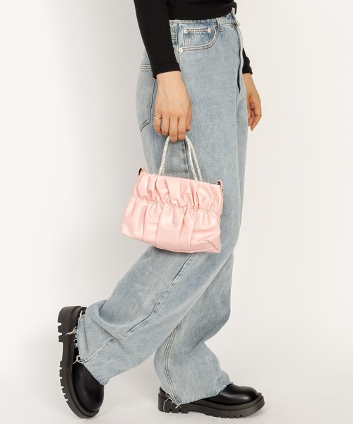 SVEC（シュベック）の「シャーリング ミニ ショルダーバッグ（ショルダーバッグ・レディース・グリーン/ピンク/パープル/ブラック・FREE）」の21枚目の写真