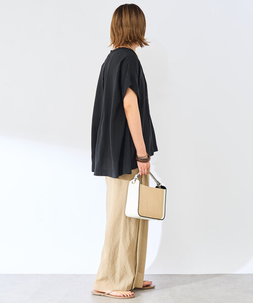 un dix cors（アンディコール）の「《ぽっちゃりさんに◎・インしなくてもかわいい》タイデザイン半袖ブラウス（シャツ/ブラウス・レディース・カーキ/レッド/ブラック・FREE）」の10枚目の写真