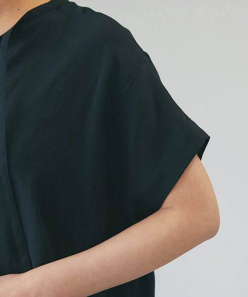 un dix cors（アンディコール）の「《ぽっちゃりさんに◎・インしなくてもかわいい》タイデザイン半袖ブラウス（シャツ/ブラウス・レディース・カーキ/レッド/ブラック・FREE）」の20枚目の写真