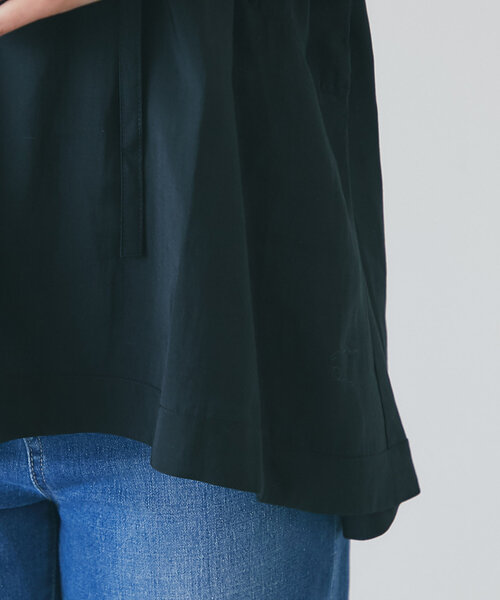 un dix cors（アンディコール）の「《ぽっちゃりさんに◎・インしなくてもかわいい》タイデザイン半袖ブラウス（シャツ/ブラウス・レディース・カーキ/レッド/ブラック・FREE）」の21枚目の写真