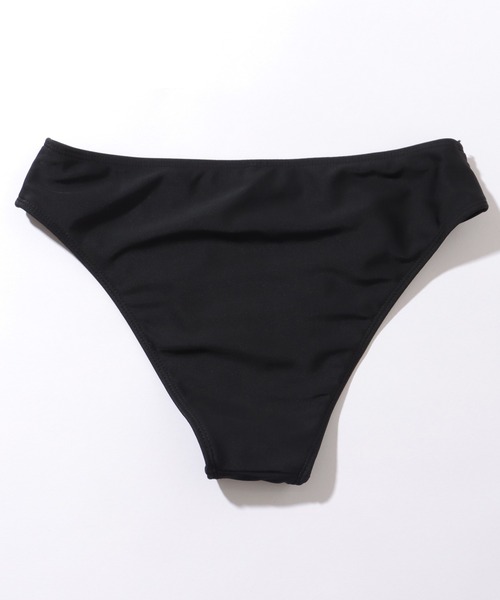 〈CUPSHE〉水着 ブラックビキニセット レースアップ Black Black Lace-Up Bikini Top & Cheeky Bottoms Set