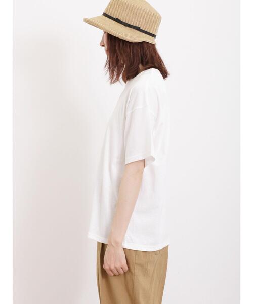 Samansa Mos2(サマンサ モスモス)の「【汗染み防止】お花刺繍Tシャツ(Tシャツ/カットソー・レディース・キナリ/ブラック/オフホワイト/ミント・F)」の22枚目の写真