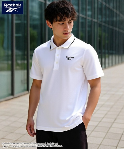 Reebok(リーボック)の「【別注】WEB限定 Reebok リーボック 半袖ポロシャツ ロゴ 刺繍 衿ライン ボタンダウン(ポロシャツ・メンズ・ブラック/ホワイト・LL/M/L)」の15枚目の写真