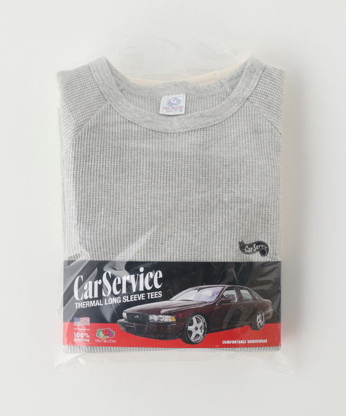 CarService ×FRUIT OF THE LOOM】2P THERMAL LS（Tシャツ