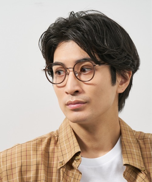 ボストン型 メガネ　メタルフレーム　Zoff SUMMER TREND Zoff 伊達メガネ メガネ 眼鏡 ボストン型 メガネ｜メタル