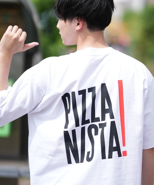 PIZZANISTA！（ピッザニスタ）の「【ムラサキスポーツ限定】PIZZANISTA/ピッザニスタ 半袖Tee オーバーサイズ ユニセックス PNTM242-02（Tシャツ/カットソー・メンズ・ホワイト/ブラック・M/XL/L）」の9枚目の写真