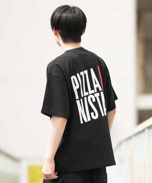 PIZZANISTA！（ピッザニスタ）の「【ムラサキスポーツ限定】PIZZANISTA/ピッザニスタ 半袖Tee オーバーサイズ ユニセックス PNTM242-02（Tシャツ/カットソー・メンズ・ホワイト/ブラック・M/XL/L）」の11枚目の写真