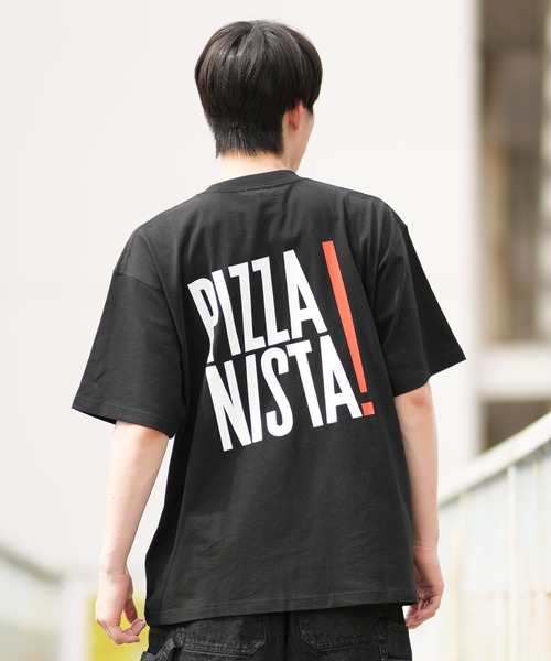 PIZZANISTA！（ピッザニスタ）の「【ムラサキスポーツ限定】PIZZANISTA/ピッザニスタ 半袖Tee オーバーサイズ ユニセックス PNTM242-02（Tシャツ/カットソー・メンズ・ホワイト/ブラック・M/XL/L）」の12枚目の写真