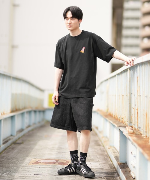 PIZZANISTA！（ピッザニスタ）の「【ムラサキスポーツ限定】PIZZANISTA/ピッザニスタ 半袖Tee オーバーサイズ ユニセックス PNTM242-02（Tシャツ/カットソー・メンズ・ホワイト/ブラック・M/XL/L）」の13枚目の写真