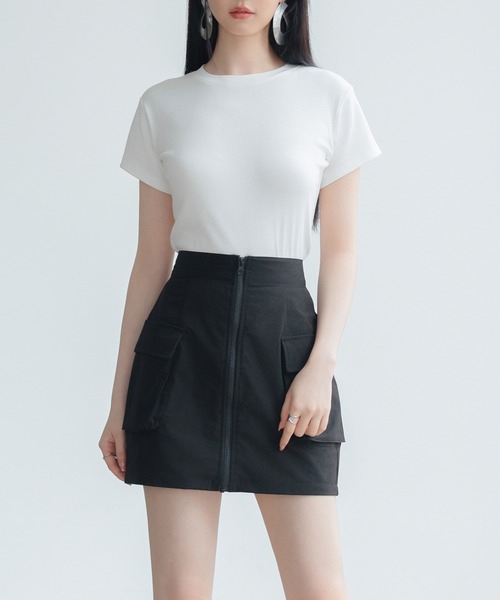 SAISON DE PAPILLON(セゾンドパピヨン)の「綿混クルーネックTシャツ(Tシャツ/カットソー・レディース・ブラック/ライトグレー/ホワイト・M/L)」の10枚目の写真