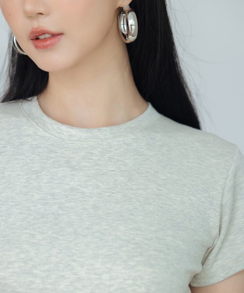 SAISON DE PAPILLON(セゾンドパピヨン)の「綿混クルーネックTシャツ(Tシャツ/カットソー・レディース・ブラック/ライトグレー/ホワイト・M/L)」の20枚目の写真