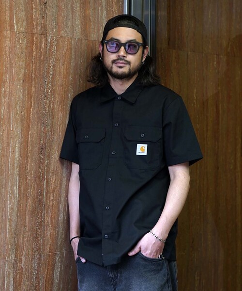 Carhartt WIP(カーハートダブリューアイピー)の「【CARHARTT WIP / カーハート ダブリューアイピー】SS MASTER SHIRT(シャツ/ブラウス・メンズ・ブラック/カーキ・MEDIUM/LARGE)」の2枚目の写真