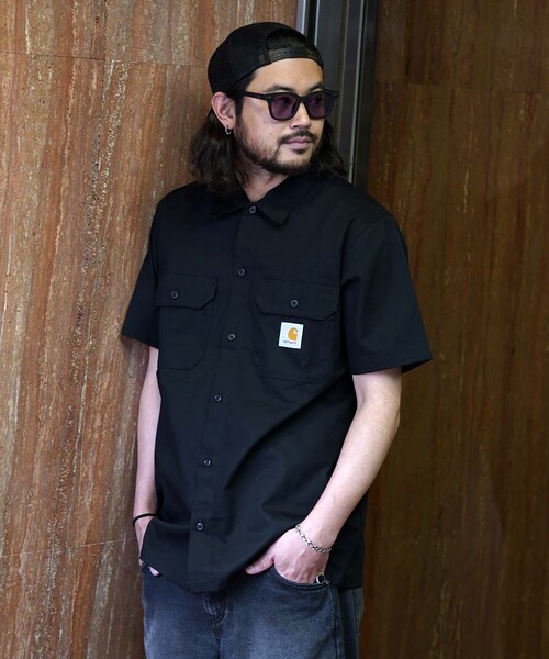 Carhartt WIP(カーハートダブリューアイピー)の「【CARHARTT WIP / カーハート ダブリューアイピー】SS MASTER SHIRT(シャツ/ブラウス・メンズ・ブラック/カーキ・MEDIUM/LARGE)」の12枚目の写真
