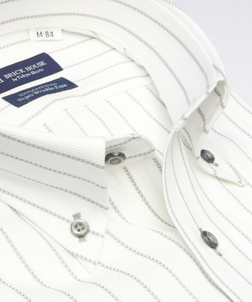 形態安定ノーアイロン ボタンダウン 長袖ビジネスワイシャツ（ビジネスシャツ）｜TOKYO SHIRTS（トウキョウシャツ）