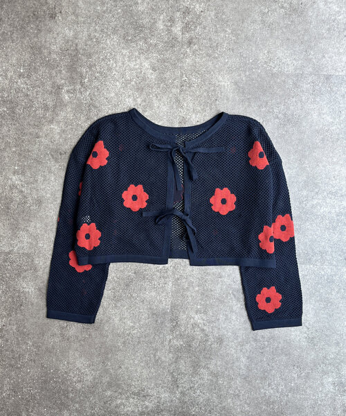 CPCM(シーピーシーエム)の「花柄メッシュカーデ(Tシャツ/カットソー・レディース・アイボリー/グレー/ピンク/ネイビー/ブルー・FREE)」の13枚目の写真