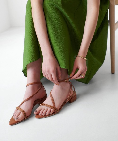 Bijou narrow flat sandals（サンダル）｜mirem（ミレム）