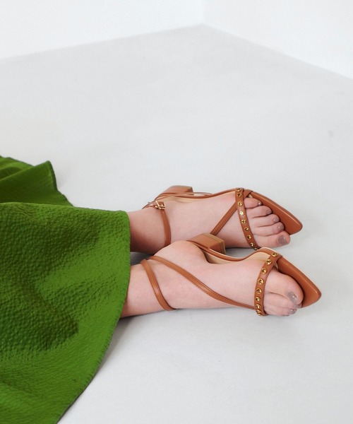 Bijou narrow flat sandals（サンダル）｜mirem（ミレム）