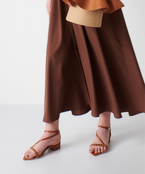 Bijou narrow flat sandals（サンダル）｜mirem（ミレム）