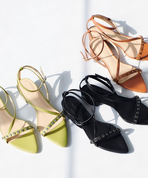 Bijou narrow flat sandals（サンダル）｜mirem（ミレム）