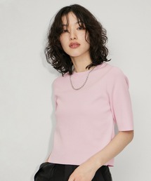 ADAM ET ROPE' | 【環境配慮・洗える】クールタッチショートニットTシャツ(Tシャツ/カットソー)