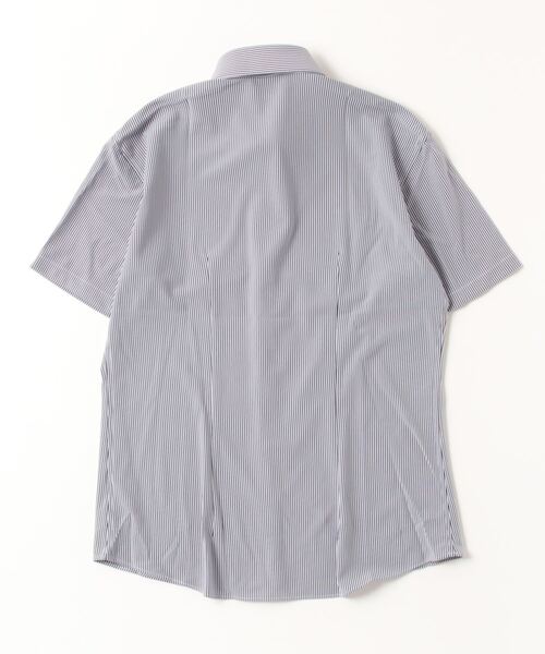 TOKYO SHIRTS（トウキョウシャツ）の「形態安定ノーアイロン スキッパー 半袖ニットビジネスワイシャツ（ビジネスシャツ・レディース・パープル・LL/M/L）」の2枚目の写真