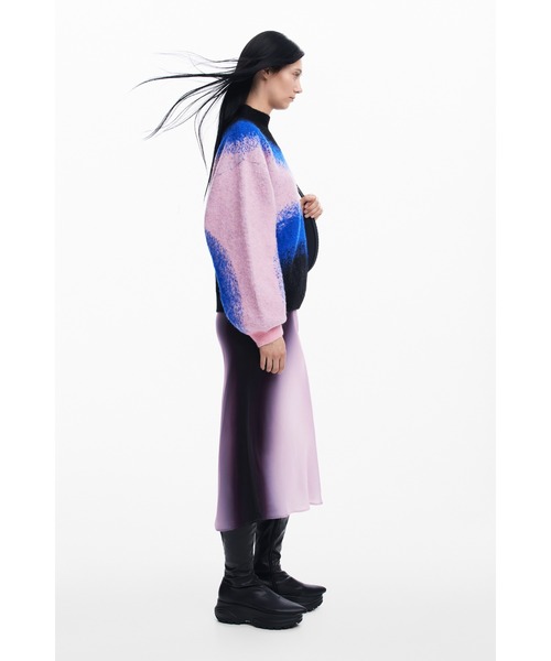 Desigual(デシグアル)の「【Desigual×Maitrepierre】ファジーニットセーター(ニット/セーター・レディース・パープル・L)」の3枚目の写真