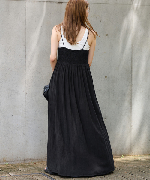FRAMeWORK（フレームワーク）の「≪追加≫ベアトップキャミソールワンピース2（ワンピース・レディース・ブラック・36/38）」の7枚目の写真