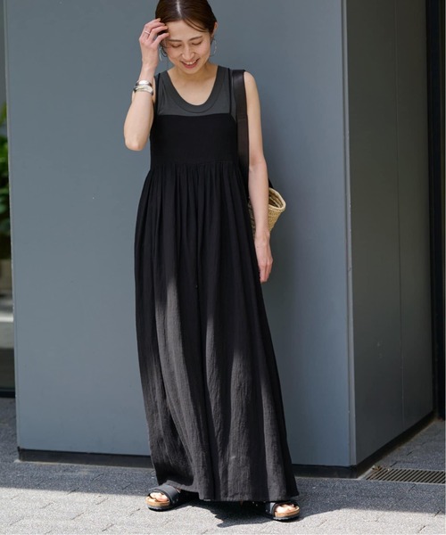 FRAMeWORK（フレームワーク）の「≪追加≫ベアトップキャミソールワンピース2（ワンピース・レディース・ブラック・36/38）」の4枚目の写真