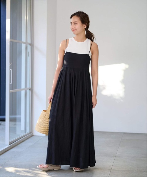 FRAMeWORK（フレームワーク）の「≪追加≫ベアトップキャミソールワンピース2（ワンピース・レディース・ブラック・36/38）」の2枚目の写真