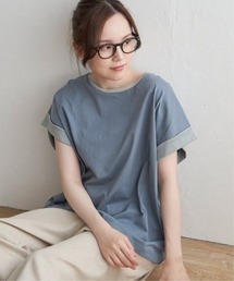 ラメ袖フレンチスリーブTシャツ