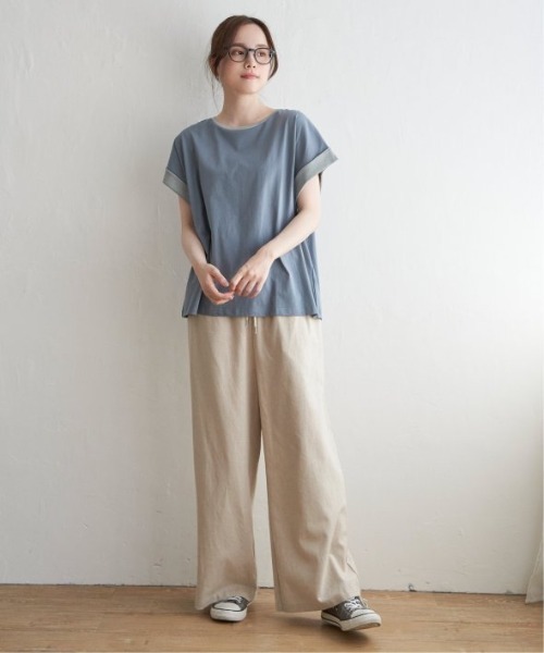 LBC(エルビーシー)の「ラメ袖フレンチスリーブTシャツ(Tシャツ/カットソー・レディース・ホワイト/ブラック/グレー/ブルー・M)」の7枚目の写真
