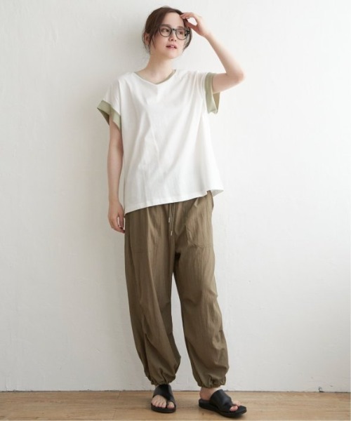 LBC(エルビーシー)の「ラメ袖フレンチスリーブTシャツ(Tシャツ/カットソー・レディース・ホワイト/ブラック/グレー/ブルー・M)」の8枚目の写真