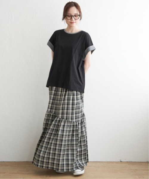 LBC(エルビーシー)の「ラメ袖フレンチスリーブTシャツ(Tシャツ/カットソー・レディース・ホワイト/ブラック/グレー/ブルー・M)」の15枚目の写真