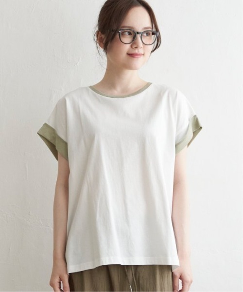 LBC(エルビーシー)の「ラメ袖フレンチスリーブTシャツ(Tシャツ/カットソー・レディース・ホワイト/ブラック/グレー/ブルー・M)」の18枚目の写真